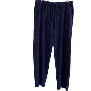 POLO RALPH LAUREN LIGHTWEIGHT JOGGERS Size L Navy Blue Red Polo Logo Track Pants